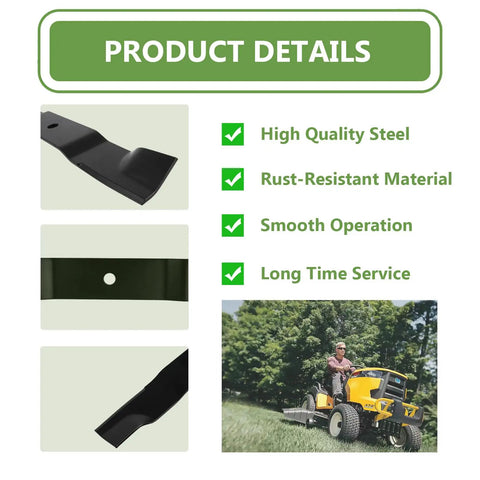 Heavy Duty 52 Inch Lawn Mower Blades Replacement Replaces OEM 04771200 Fits Gravely ZT X Ariens IKON X 52 Inch Zero Turn Mower