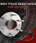 Front Wheel Bearing Hub Assembly With ABS 2WD Drop In Fit For 2007 Through 2014 Escalade ESV, 2007 Through 2013 Silverado 1500, Tahoe, Avalanche, Suburban 1500, Sierra 1500, Yukon XL 1500, Six Lug Front Left Or Right