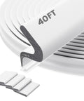 40 Foot Door Weather Stripping Seal for Kerf Front Exterior Doors, Easy Fit Door Frame Insulation Strip, Pluden