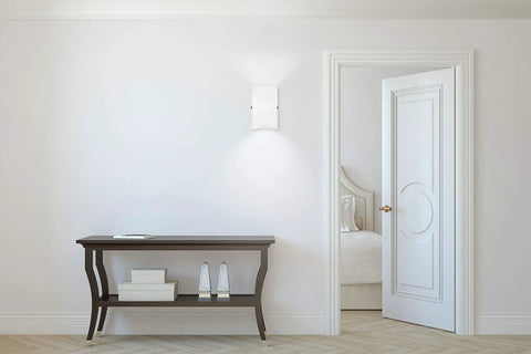 Modern Dimmable Led Bathroom Wall Sconce Vanity Light With Frosted Milk Clear Shade Nickel Finish Sleek Dope Mirror Lighting on wall