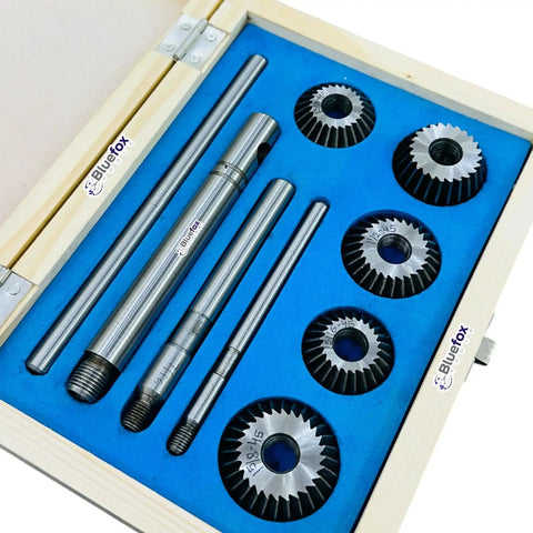Pro Grade Valve Seat And Face Cutter Set For Vintage Cars And Motorcycles, Five Piece Engine Valve Repair Kit in wooden case
