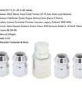 Street Tough Heavy Duty Keyed Wheel Lock Lug Nuts M12x1.25, chrome finish, set includes multiple anti-theft lug nuts for various vehicles.