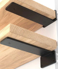 Close-up of Ten Inch Floating Shelf Brackets Set Of Six Built Tough Heavy Duty Rustic Industrial Hidden Metal Brackets for Wooden Shelves