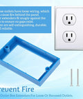 Twelve Piece Half Inch Single Gang Electrical Box Extender Kit With Twenty Four Screws For Outlets And Switches Blue Keeps Receptacles Flush And Prevents Recessed Sockets For A Seamless No Fuss Installation, showing extender, outlet, and screws.