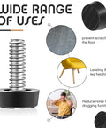 1/4-20 UNC Adjustable Furniture Leveling Feet Kit With Galvanized Steel Screws prevent floor scratches and reduce noise