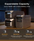 Expandable 2048Wh LiFePO4 Expansion Battery For Delta 3 Max Plus And Delta 3 Ultra Plus Portable Power Station