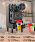 Full Auto Cup Sealing Machine For Bubble Tea Spots 88 89 90 95 Mm Electric Boba Sealer 600 Cups Per Hour