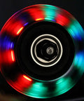 Inline Wheels 76mm 82A Light Up Skate Wheels 2 Pack With ABEC 9 Bearings No Batteries Needed Powered By Centrifugal Force glowing