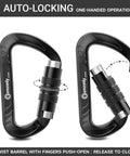 3 Inch Auto Locking Carabiner Clip Heavy Duty Beefy 12kN Strength 2697 Lbs Lightweight Keychain Carabiners For Camping