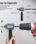Transform Your Drills Into A Clutch Rivet Nut Tool With This Heavy Duty Cordless Adapter Kit, showing a drill and adapter in use.