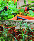 100Pcs 360 Degree Adjustable Irrigation Drippers Sprinklers For DIY Home Garden Watering System with barbed emitters in garden