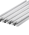 Heavy Duty T-Slot Aluminum Profile Extrusion 4 Piece Set With EU Slots, 250mm long, ideal for DIY framing and industrial builds.