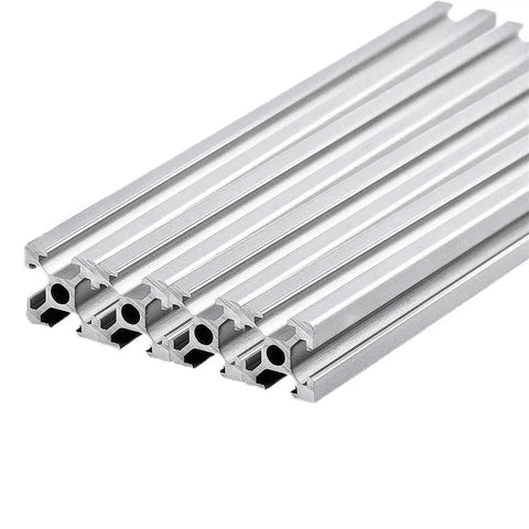 Heavy Duty T-Slot Aluminum Profile Extrusion 4 Piece Set With EU Slots, 250mm long, ideal for DIY framing and industrial builds.