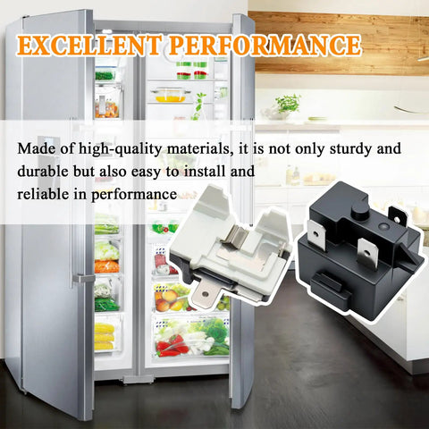 Refrigerator Freezer PTC Start Relay And Overload Protector Kit Replacement For QPE2 A4R7MD3 Compatible With Midea LG