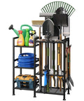 Garden Tool Organizer For Garage And Shed, 3 Tier Yard Tool Storage Rack With 35 Long Handled Slots, Heavy Duty Tool Holder
