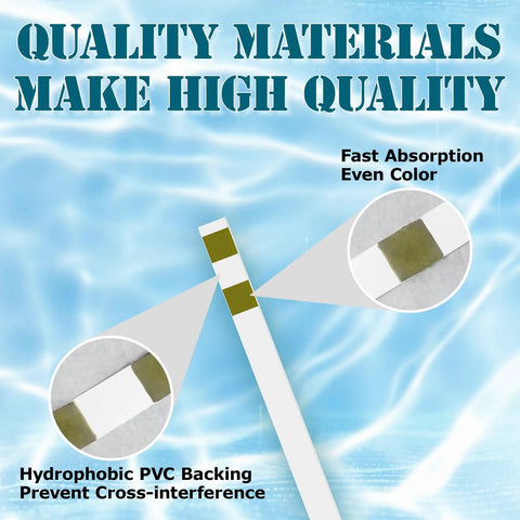Dual Pad Hard Water Test Kit For Home Use With Lab Quality Results No Lab Visit Easy To Use And Great For Softeners Appliances And Showers For Home Water Needs And Easy Maintenance, dual-strip test strip close-up