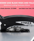 Badass Retractable Table Saw Featuring A Kicker 1800 Watt Motor For Razor Clean Cuts On Lumber Aluminum And Pvc 45 Degree Bevel Range pro level circular saw blade with a 30mm inner hole