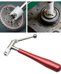 Pro Pinion Puller Watch Repair Tool Style B Red Handle with mechanical movement gears for wristwatch repair