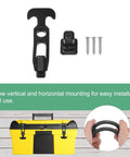 1 Pack T Handle Rubber Flexible Draw Latches 3.9 Inch Hasps With Screws for toolbox installation and shock absorption