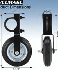 Tough As Nails 6 Inch Metal Gate Wheel for Swing Gates with dimensions 10-1/2" height and 6-1/4" width.