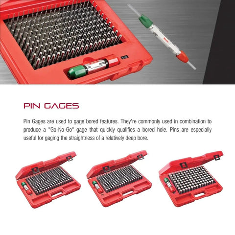 Pro Grade Precision Steel Pin Gauge Set With Beefy Protective Case 0.011 To 0.060 Inch Range Minus Set Type 50 Gages displayed