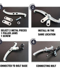 3 Jaw Gear Puller Tool Kit Built Tough, Heavy Duty Bearing And Pulley Puller Set With Reversible Jaws in assembly steps