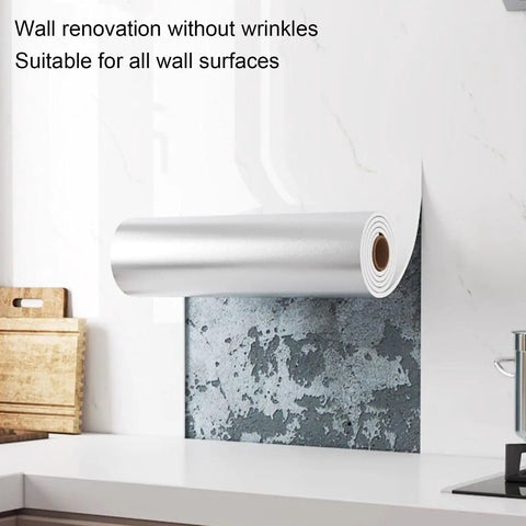 Peel And Stick Contact Paper Self Adhesive Wall Panels For Tv Accent Decor Rock Solid Faux Tile Backsplash on kitchen wall.