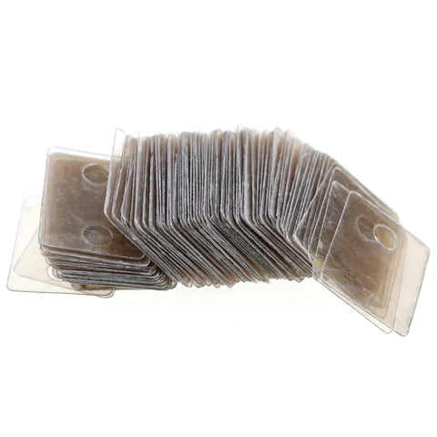 Pack of 100 mica insulator sheets for TO-220, natural transparent rectangle with holes, 18mm x 13mm x 0.12mm