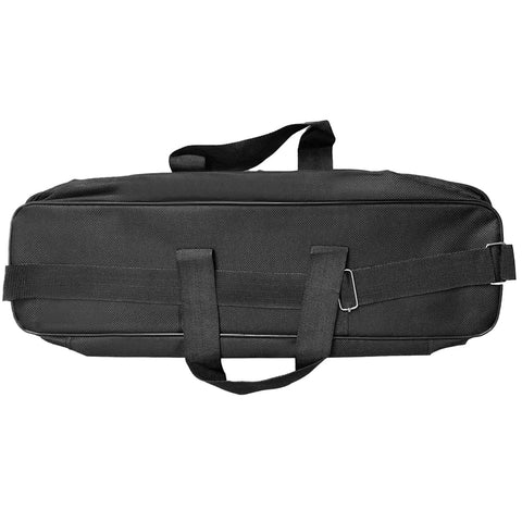 Durable Fishing Rod Bag 600D Oxford Organizer For 45cm 50cm 60cm Poles With Front Pocket And Dual Zippers shown flat