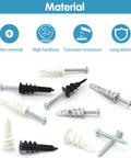 Heavy Duty Drywall Anchors And Screws Kit 200 Pieces Self Drilling For Drywall Sheetrock Hollow Doors And Plaster Walls with anchors