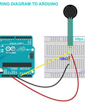 Force Sensor Pad, Pressure Sensitive Resistor For Arduino ESP32 Raspberry Pi, 3 Pack wiring diagram on breadboard with 10kΩ resistor