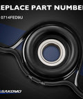 Driveshaft Center Support Bearing For Ford Edge AWD 2007-2014 Replacement, Carrier Bearing Unit Replaces 0714FED9U, Restores Driveline Balance For Real, Easy Install, Durable OEM Style Fit For A Smooth Ride black bearing assembly