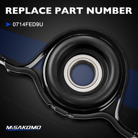 Driveshaft Center Support Bearing For Ford Edge AWD 2007-2014 Replacement, Carrier Bearing Unit Replaces 0714FED9U, Restores Driveline Balance For Real, Easy Install, Durable OEM Style Fit For A Smooth Ride black bearing assembly