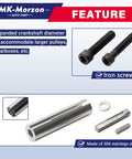 Heavy Duty Engine Pulley Crank Shaft Sleeve Adapter For Quick Gearbox Swaps And Easy Rig Ups, stainless steel with iron screws.