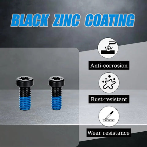 Heavy Duty Standard Head Gunsmithing Screws with Black Zinc Coating, precision 648 and 840 threads, rust-resistant design.