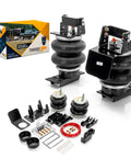 Torque airbag suspension kit for Dodge Ram with dual air springs, mounting brackets, and hardware