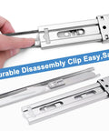 Close-up of 12 Inch Drawer Slides 4 Pairs Soft Close Full Extension Ball Bearing Side Mount Rails with disassembly clip
