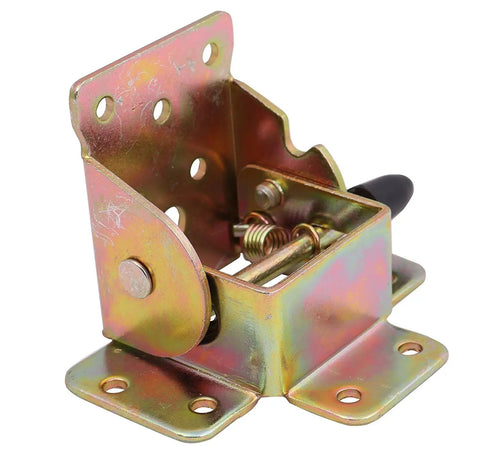 Heavy Duty Steel Folding Leg Extenders Rock Solid 500 Pound Support Brackets For Diy Tables Beds And Chairs Bronze Finish close-up view of bracket