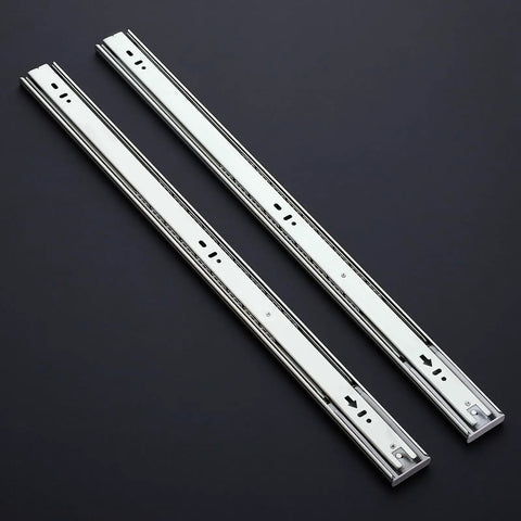 Premium Slick Glide Ball Bearing Drawer Slides 2 Pair Set With Seamless Soft Close 24 Inch heavy duty steel cabinet runners