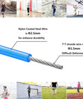 Six Pack 10ft Replacement Jump Rope Cables With 2.5mm Stainless Steel Wire And Polymer Coating For High Speed Jump Ropes displayed