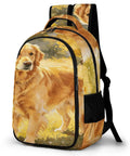Dope Warm Autumn Pet Floral Printed Unisex Backpack With Large Capacity Durable Polyester Breathable Fabric Smooth Zipper