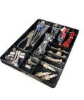 10 Compartment Tool Box Organizer Tray, Heavy Duty Plastic Parts Storage For DIY Projects, 16-Inch By 11-Inch By 1.5-Inch, Black