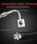 Front Brake Hydraulic Hose for Dodge Grand Caravan 2008 Through 2012 and 2018 Through 2020, with stainless steel fittings