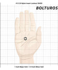 Hand holding 12-24 Nylon Insert Lock Nut made from 304 stainless steel, showing size comparison for pack of 25