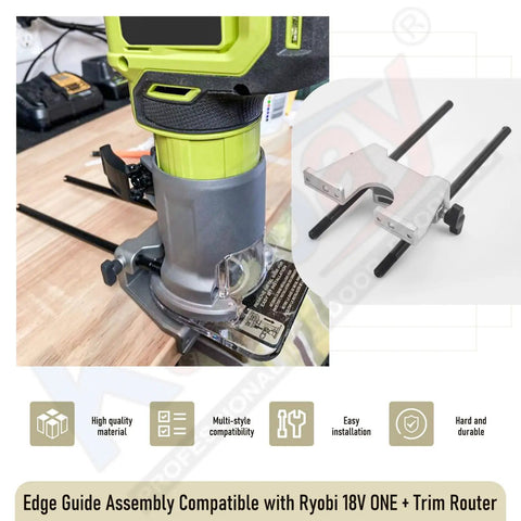 Edge Guide Assembly For 18V One Plus Trim Routers P601 And P206 PCL424B PCL424 R2401 Router Guide 204358001 in use