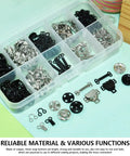 Must Have 100 Pairs Hook And Eye Set With Skirt And Bra Hooks And Eyes And Sew On Snaps In 3 Styles Silver And Black For DIY Sewing Crafting And Clothing Repairs