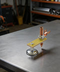 Hot Magnetic Welding Ground Clamp With Strong Magnet Head For Fast Setup On Flat Or Curved Metal Surfaces Quick Connect Earth Clip and secure metal plate with copper connector.