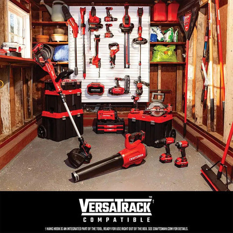 Cordless Pole Saw With 14 Foot Reach, 8 Inch Bar, 4.0Ah Battery And Charger Included among power tools in a garage