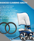Three Pack Replacement Pool Cleaner Tires 48-232 For Polaris Black Max 3900 Sport 480 And P39 Cleaners, shown with a pool cleaner