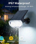 Outdoor Solar Lights Waterproof IP67 3 Lighting Modes Auto On Off 2 In 1 Solar Landscape Light mounted on wall under rain